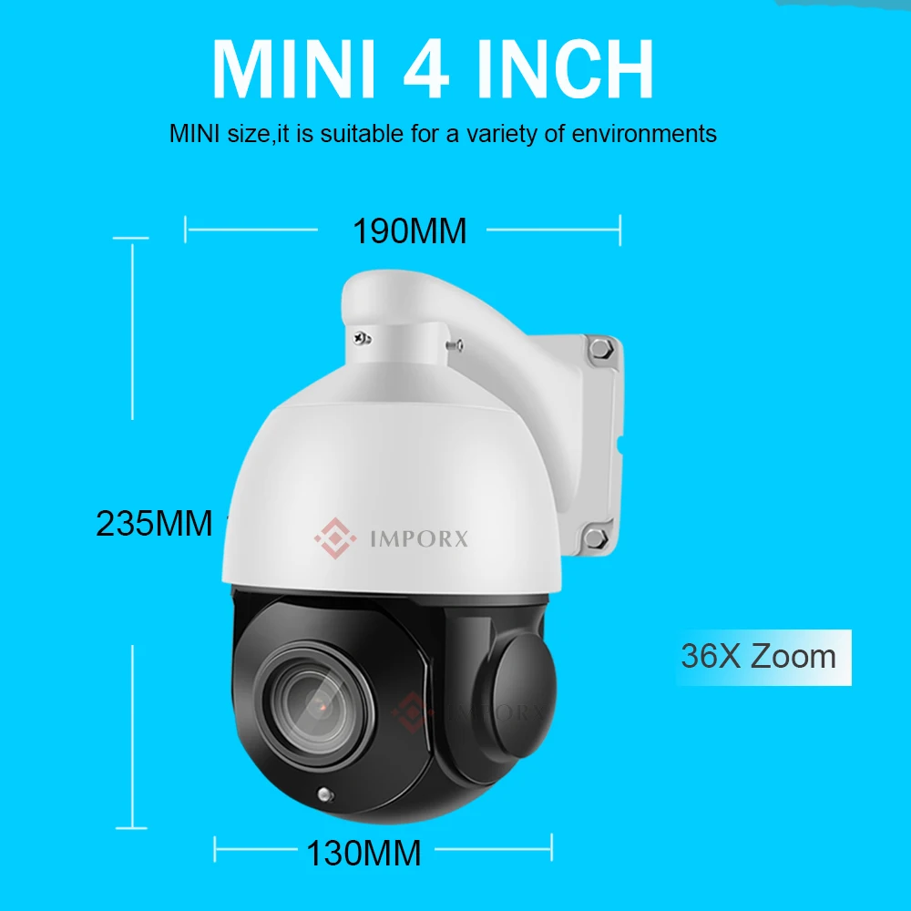 
4 Inch 5MP PTZ Mini Dome IP Camera Network Onvif Speed Dome 36X Zoom PTZ IP Camera Security CCTV 70m IR Night Vision Cameras 