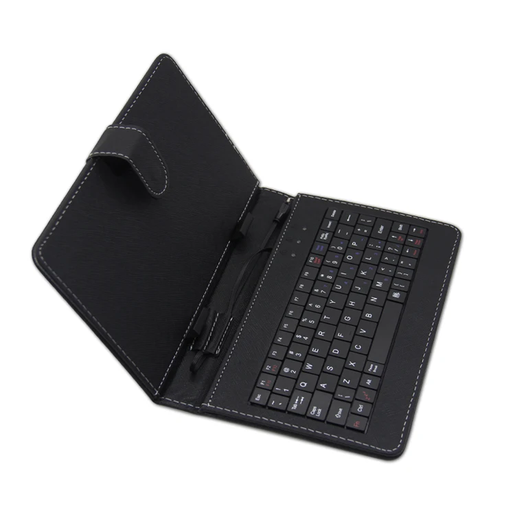 
new arrival 80 keys black universal 7 inch tablet case with keyboard tablet stand case 