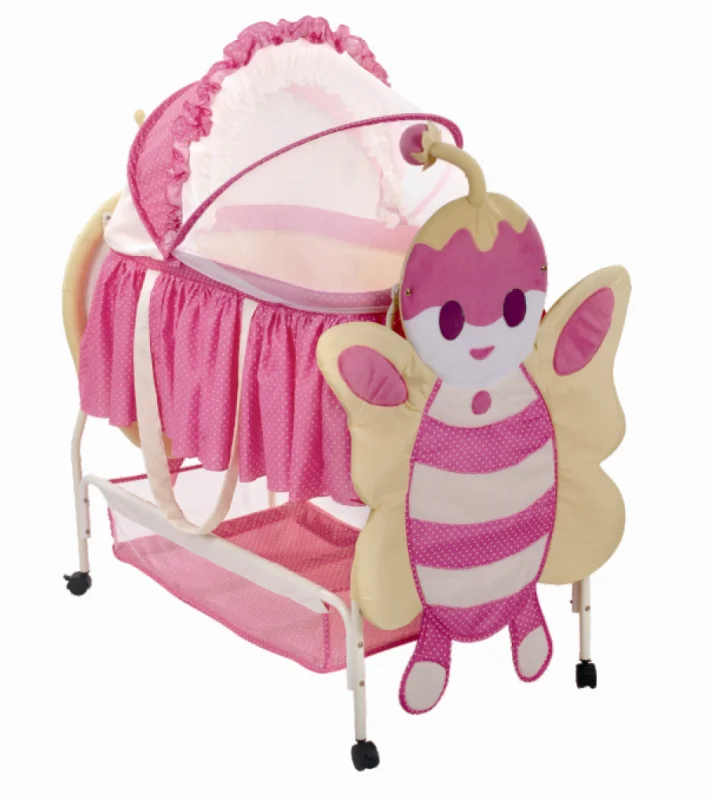 Складная детская кроватка новорожденных кровать с колыбели сетки от комаров роскошные деревянные качели детские Манеж