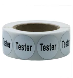 Hybsk Metallic Gold Cosmetic Tester Labels 20mm Round Total 500 Per Roll (1 Roll)