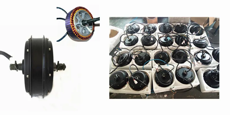 72v 5000W brushless gearless Electric Bicycle wheel hub motor