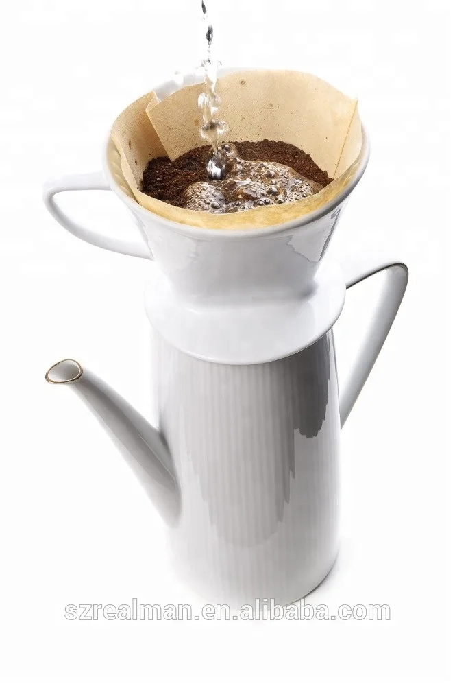 Pour Over High white Ceramic Coffee Dripper Coffee Filter Tea Dripper