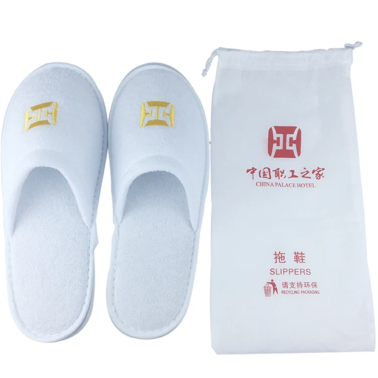 Focus on Home Products manufacturing Terry Towel  Cloth customized Hotel Disposable hotel slippers
