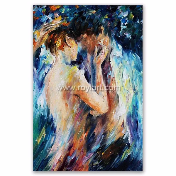 Passionate love couple sexy nude women painting sexy nude girl and boy painting abstract wall art hot sexy painting on canvas
