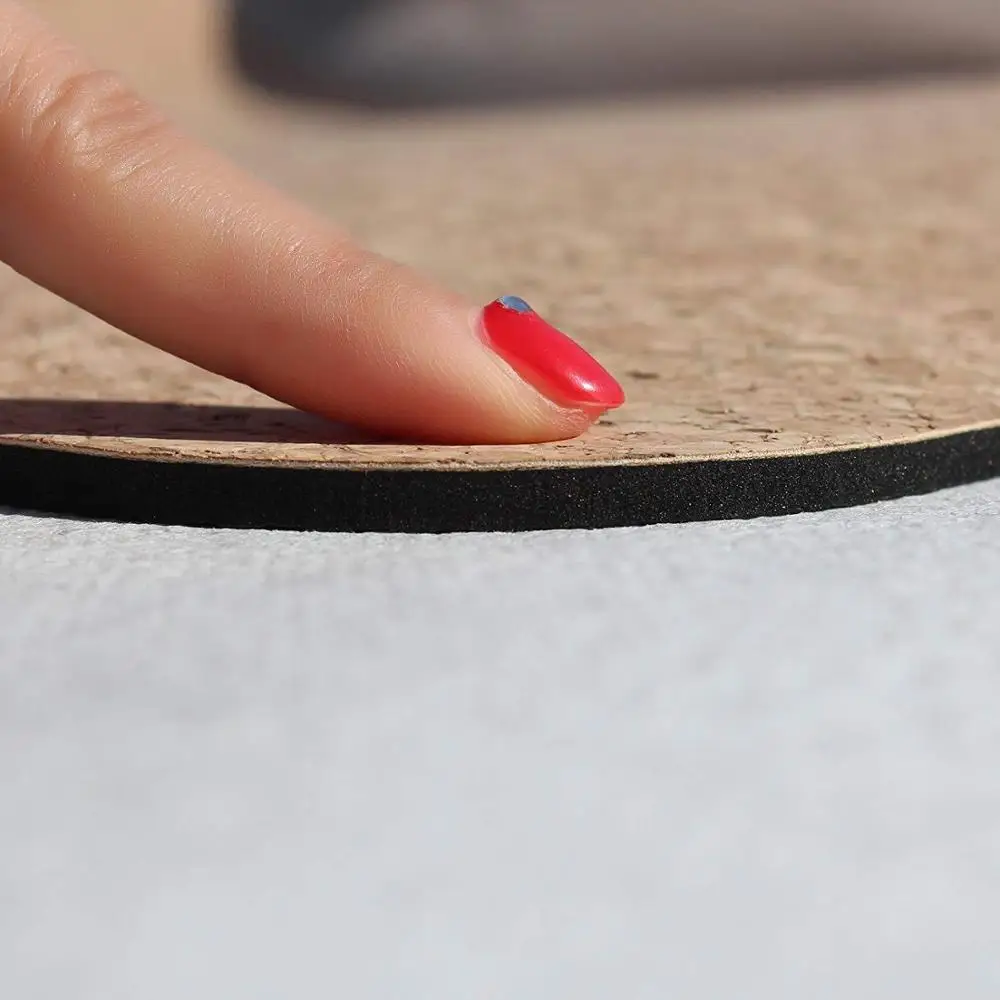 Высококачественный круглый пробковый коврик для йоги из натурального каучука