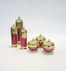 double wall pink cream jar lotion bottle 30g 50g 50ml 100 ml skincare acrylic cosmetic bottles