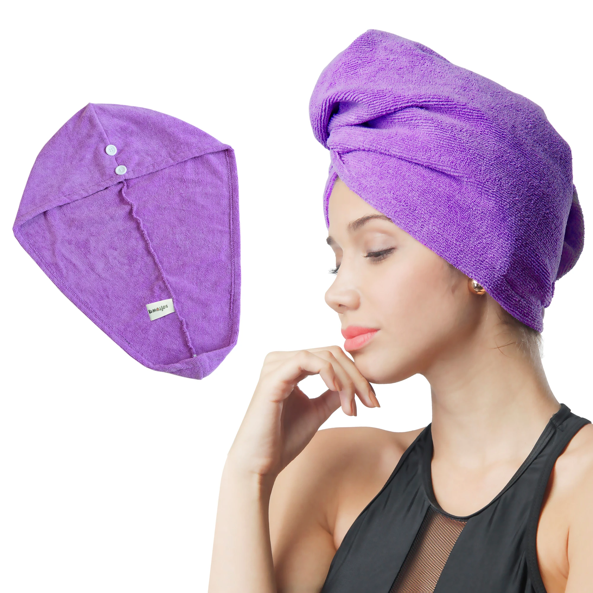 
Super absorb micorfibre hair turban microfiber hair towel for drying 