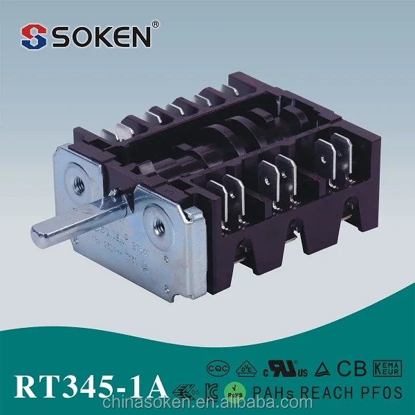 Soken gottak печи поворотный переключатель T150 16A 250VAC 7 позиция