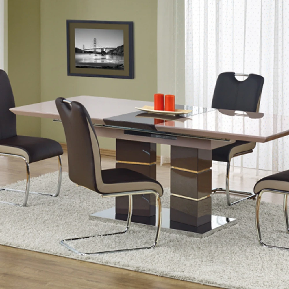 Итальянский выдвижной современный обеденный стол из МДФ, кухонный обеденный стол