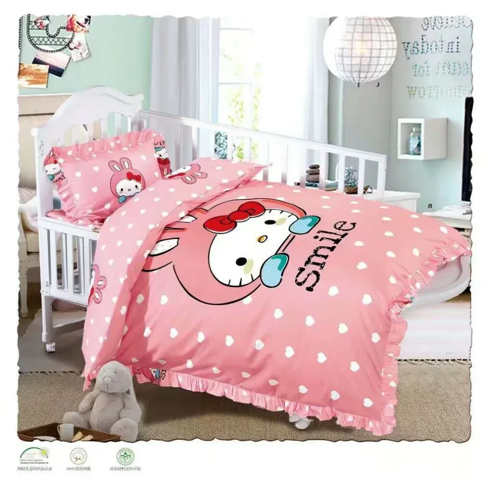 lovely pattern Bedsheet set factory super soft printing baby Bed sheet