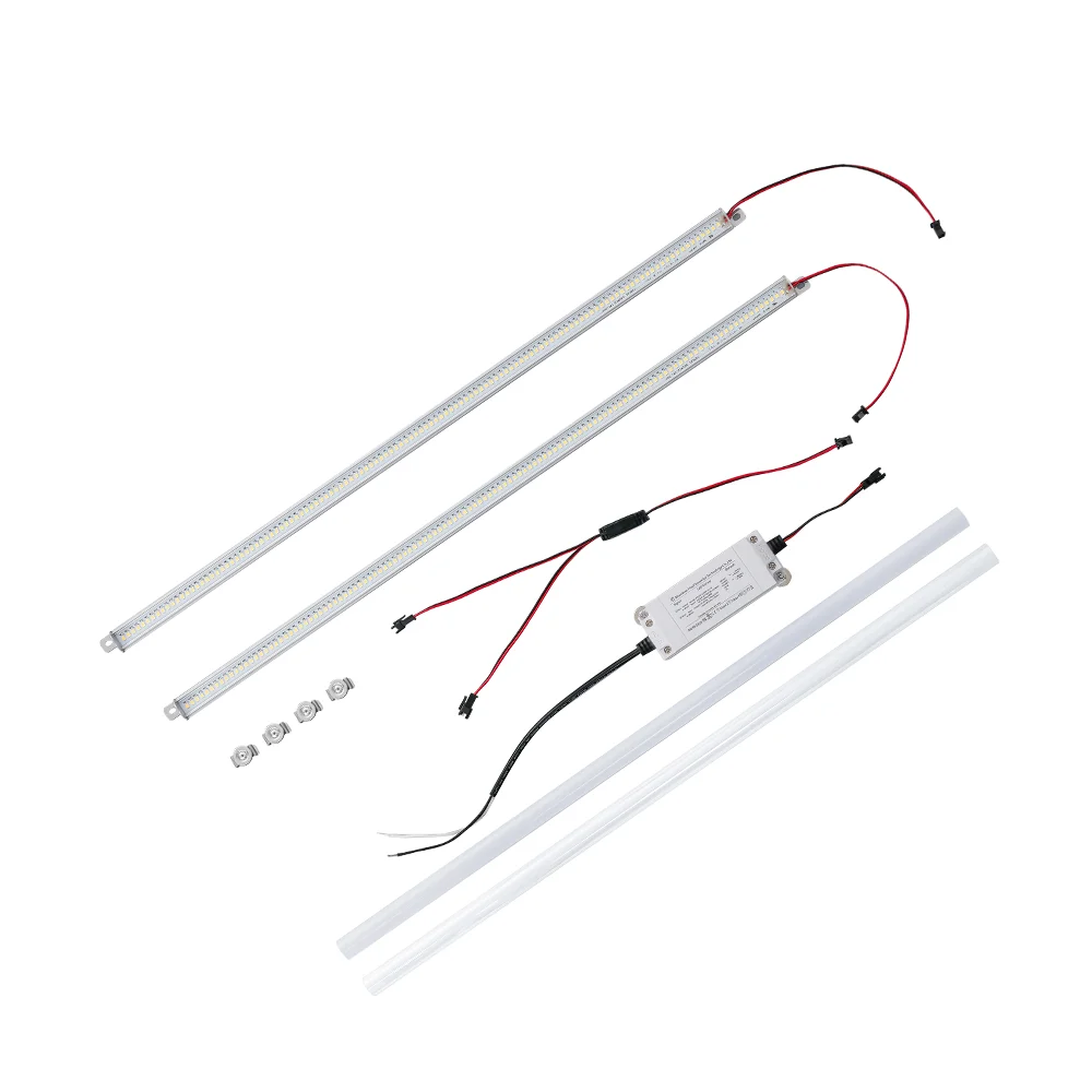 DLC listed 2ft 4ft 60W 80W quickly install magnetic LED Troffer Retrofit Strip Kits replace tubes