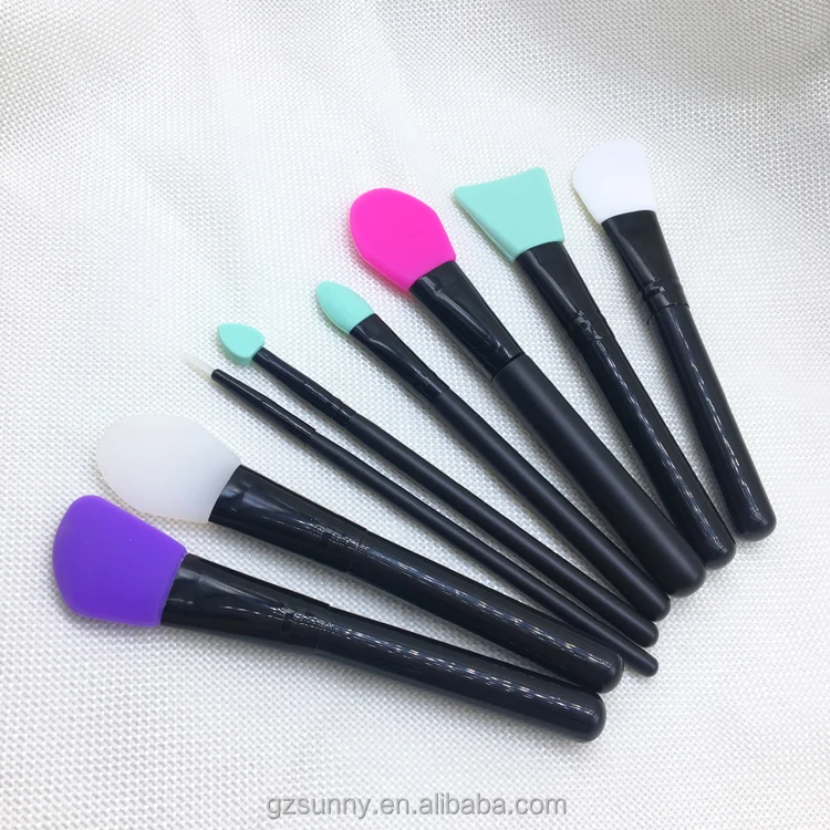 Солнечный лица силикона маска косметическая щетка с длинной ручкой