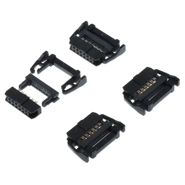 Factory Price Flat ribbon Cable Assembly Socket  2.00mm 12Pin IDC Connector