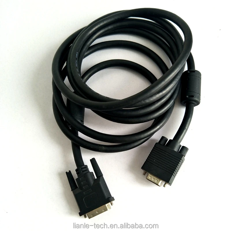 Оптовая продажа DVI to VGA линия DVI-D Dual Link 24 + 5 pin типа «папа»/HD15 Мужской Кабели