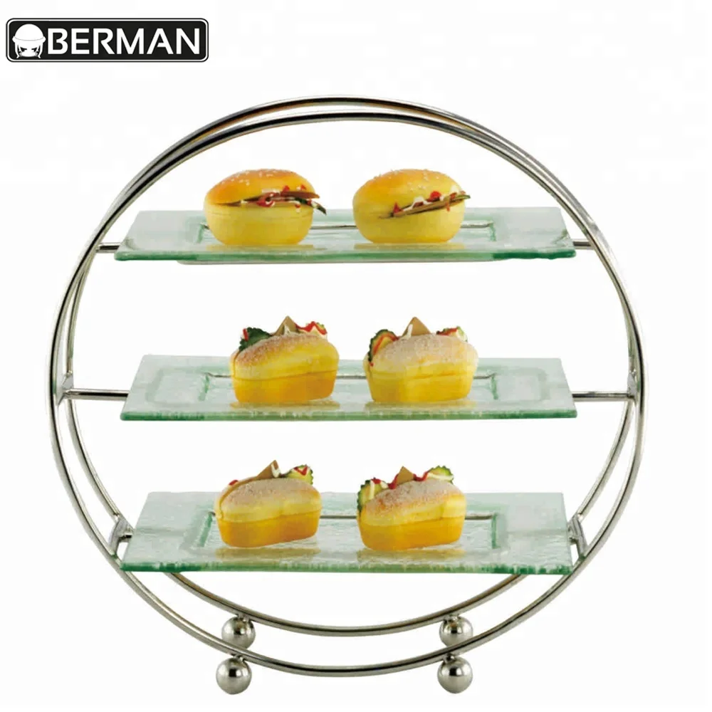 Yindu kitchen equipment co ltd decorative fancy wedding 3 tier serving plates high tea snack warmer cake display dubai