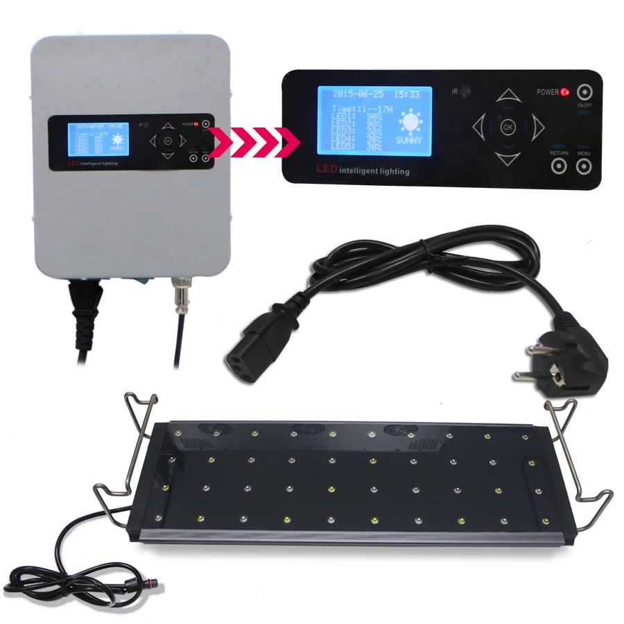 Горячая продажа evergrow d120 120 Вт затемнения led coral reef aquarium огни