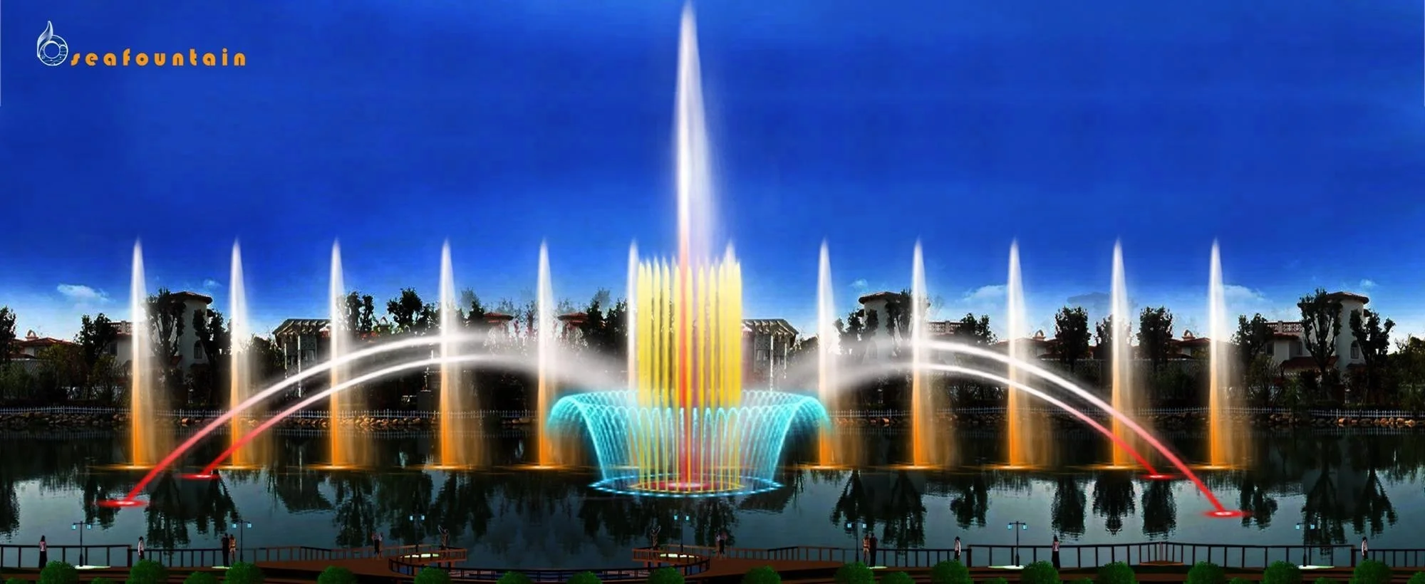 Garden or park modern fountains outdoor water decoration water show