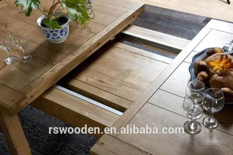 oak expandable dining table