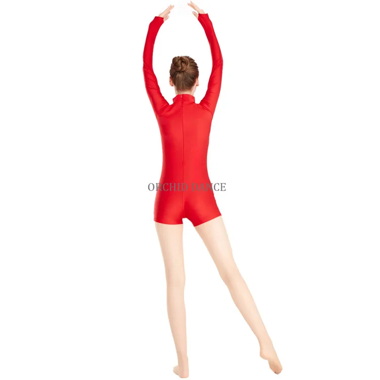 Factory Wholesale Nylon Spandex Dance Wear Long Sleeve Women Ballet Unitard