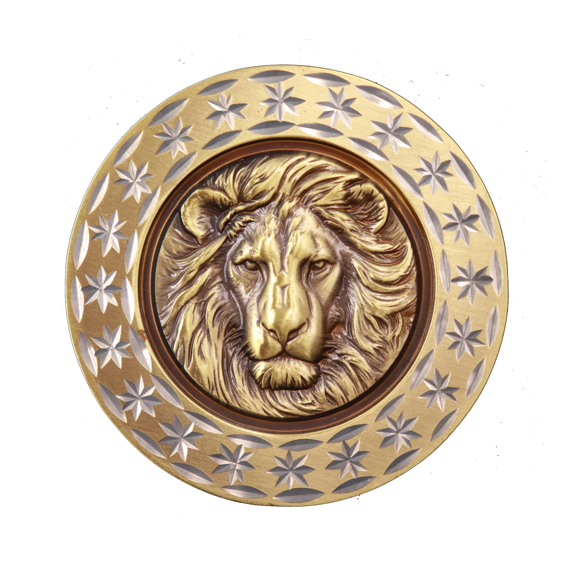 Factory Direct Sale High Quality Custom Personalized Gold Painted Lions 3d Metal Coin