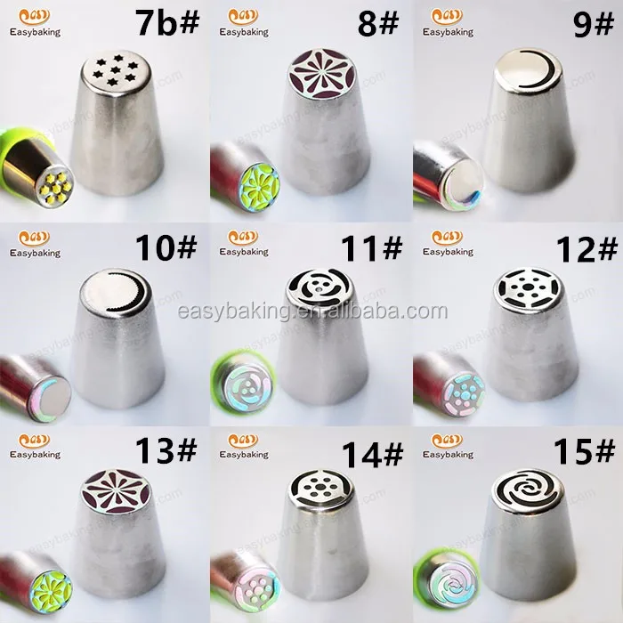 Different Type Cake Decoration Tulip Icing Piping Russian Nozzles