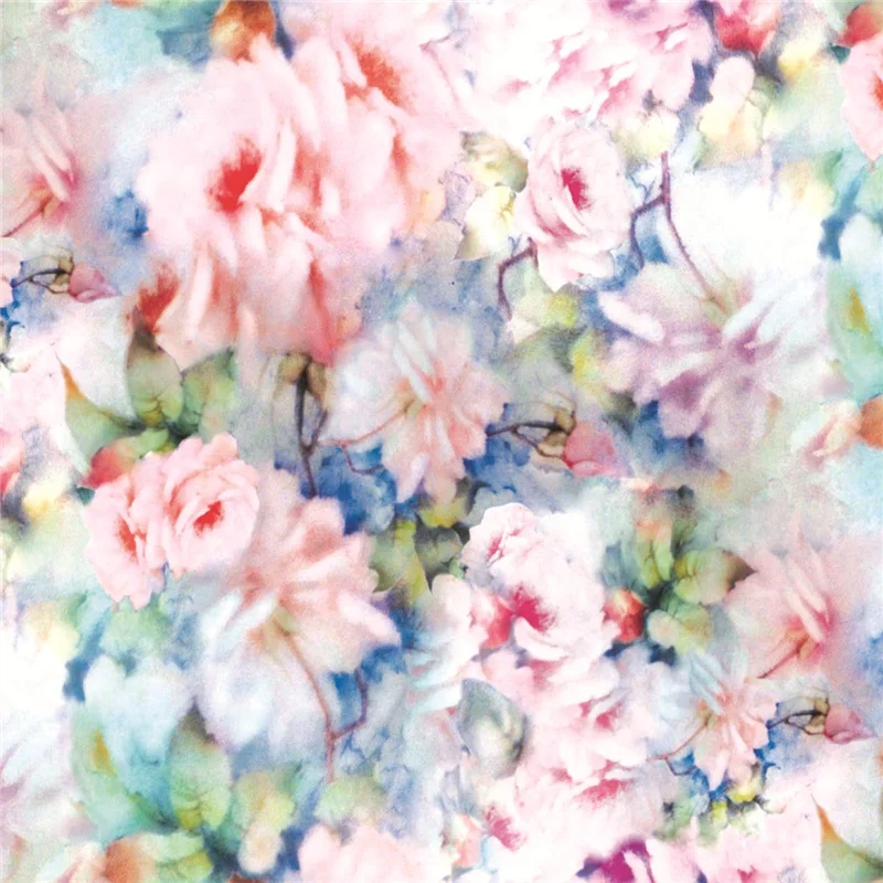 Best selling designer beautiful custom 100% floral printed silk crepe fabric