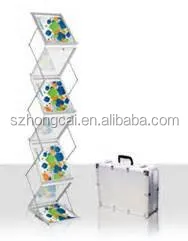 Акриловый держатель для книг рекламные витрины подставки брошюр и Рекламные выставки алюминиевый корпус или картонная коробка