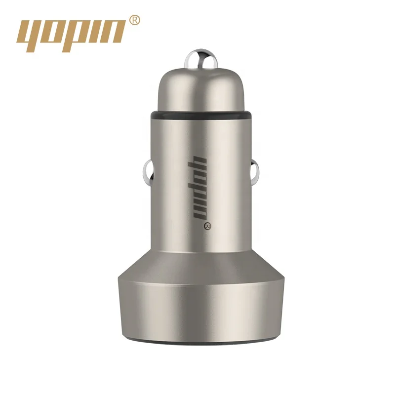 Car Charger For Cigarette Lighter Smart Phone USB Adapter Mobile Phone Charger Dual USB Digital Display Voltmeter Fast Charging