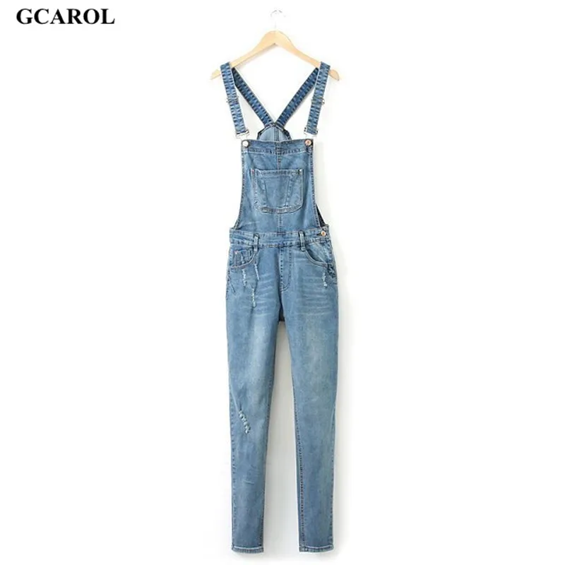 Women Ripped Hole Denim Jumpsuits Ladies Sexy Slim Casual Romper Plus Siz 42 Denim Pencil Overalls
