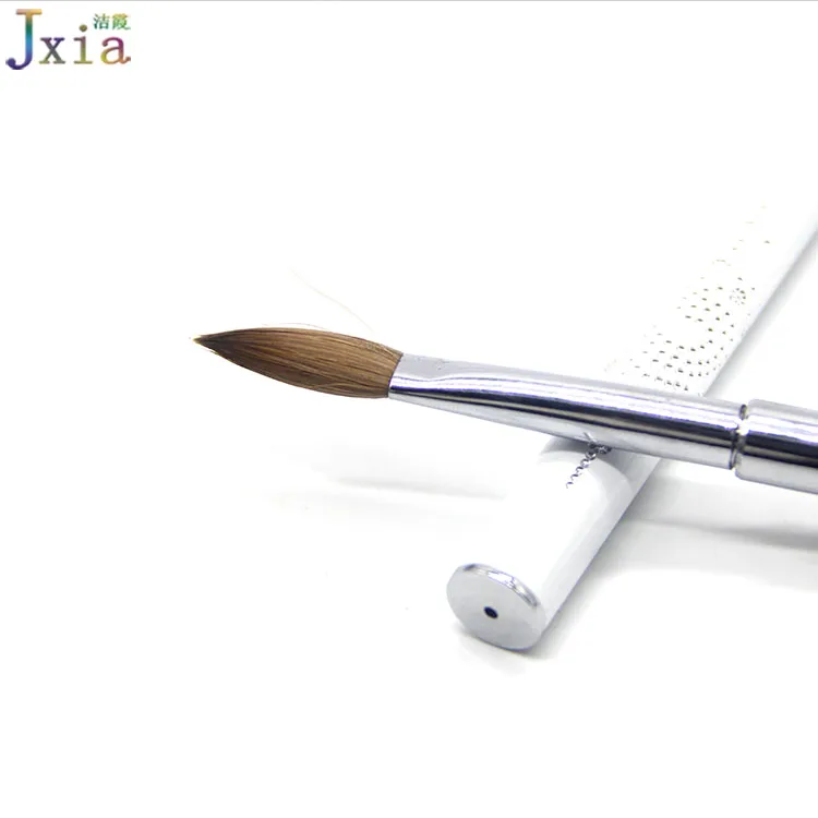 Professional 2 Side 100% Pure Kolinsky Hair 4# and 12# Acrylic Liquid Powder Carving Builder Nail Art Brush