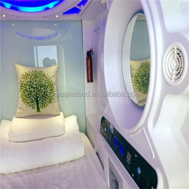 advanced morden design furniture hostel bed room sets with white safe and wentilate capsule bed