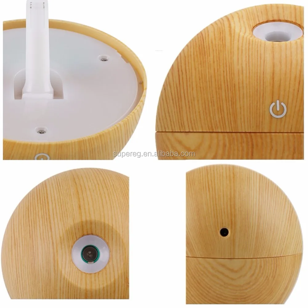 Holiday Promotional gifts Natural wooden grain essential oil diffuser ultrasonic humidifier USB aroma diffuser Air humidifier