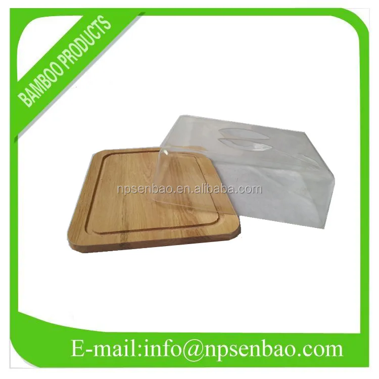 Оптовая продажа круглая бамбуковая подставка с крышкой