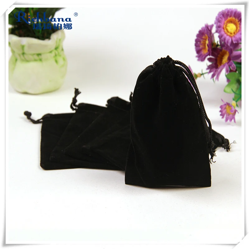 Promotion drawstring velvet pouch bags for jewelry