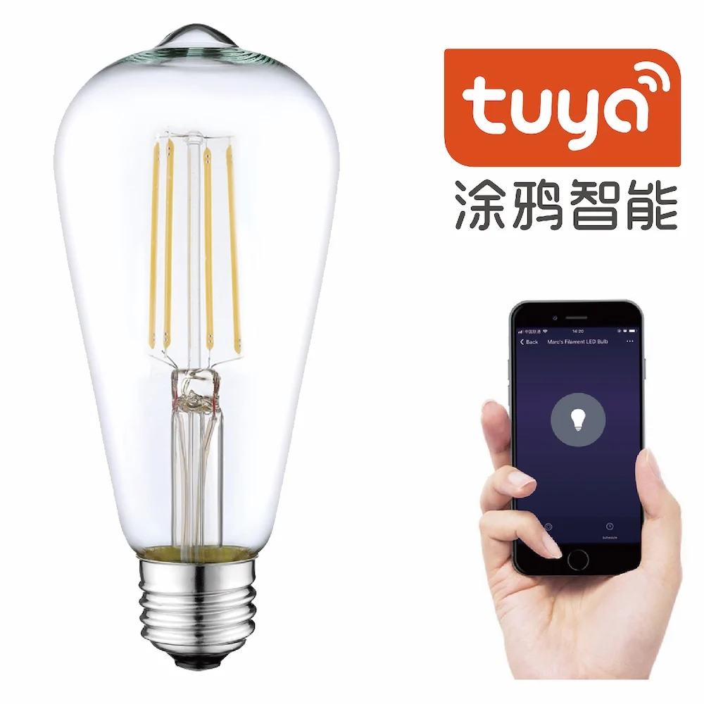 Tuya Alexa 8.5w E27 B22 Home Dimmable Led Lamp Smart Wifi Bulb