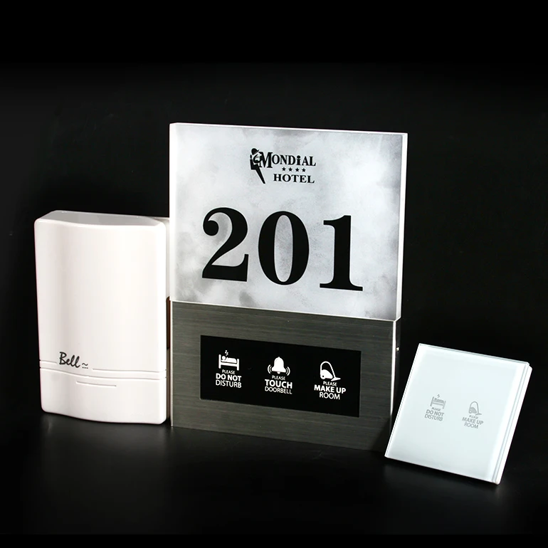 New Design Hotel Outside Room Led Number Logo Matte Acrylic Doorplate