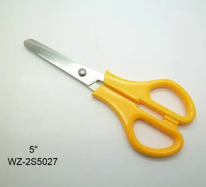 stainless steel material blade with plastic handle type kids scissors small size scissors brand names 6inch