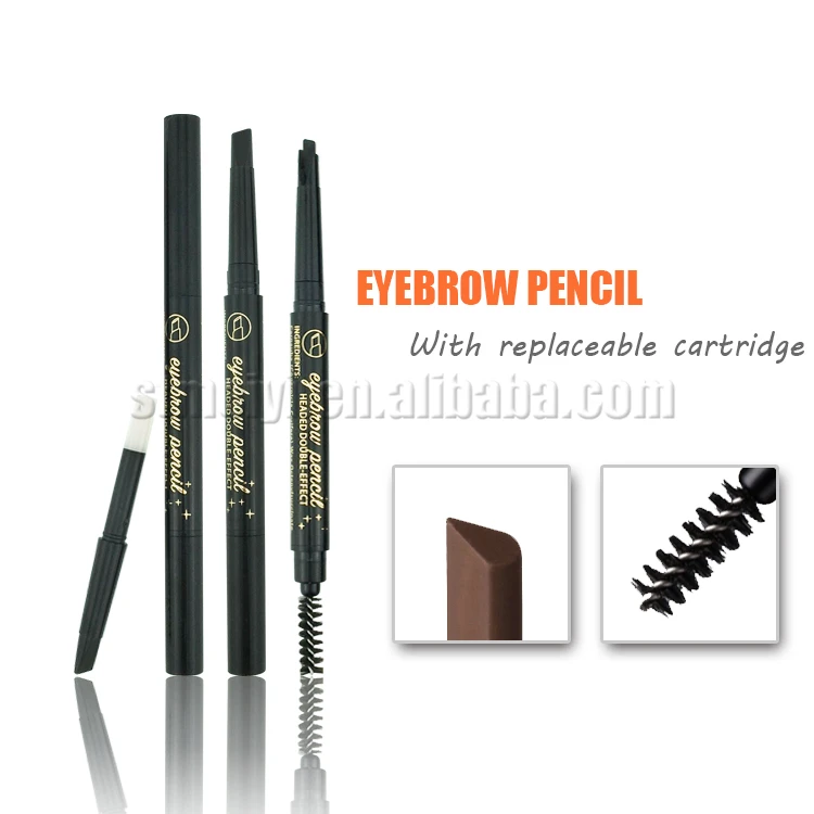 
LY786 eyebrow pencil with 2 replaceable cartridge waterproof eyebrow with retail package 
