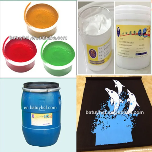 гибкая шелковой ширмы печать ясно краска для резины