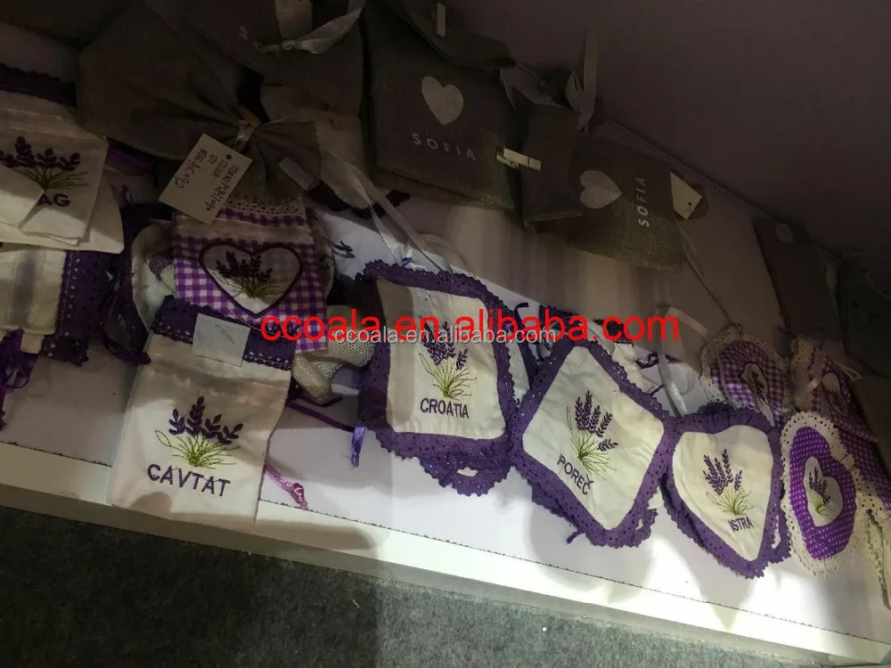 100% Cotton Embroidery Lavender Sachets Bags & Pillow