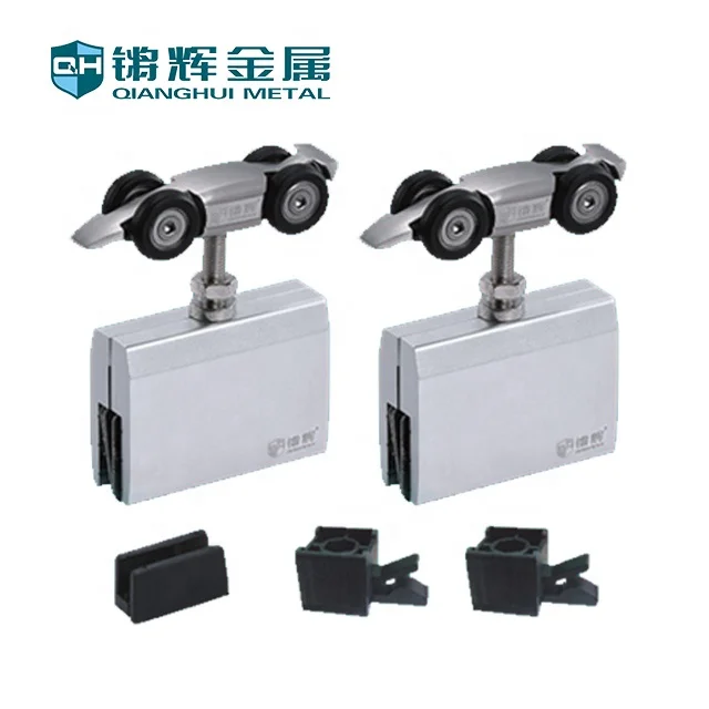 Floor guide parts 4 wheels aluminum sliding door track roller