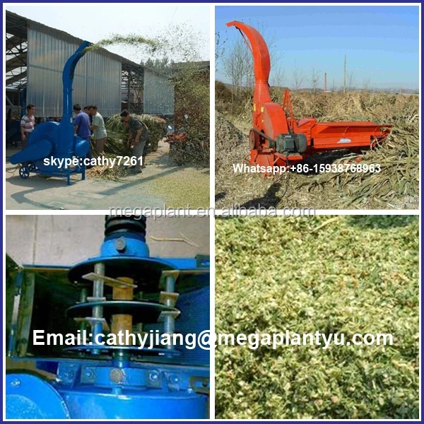 Agriculture corn silage chaff cutters machines with PTO Shaft driven by tractor