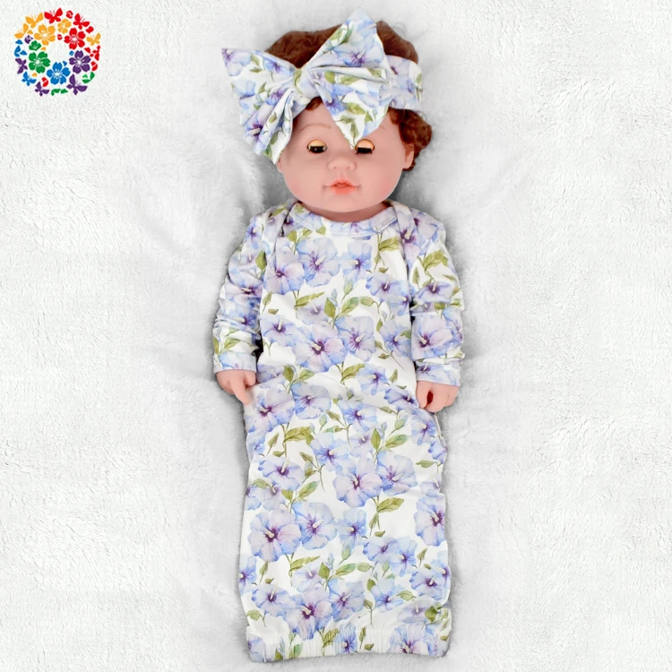 Pink Unicorn Prints Baby Christening Gowns Toddlers Sleep Gowns Baby Brushed Milk Silk Unisex Pajamas For Infant Girl And Boy