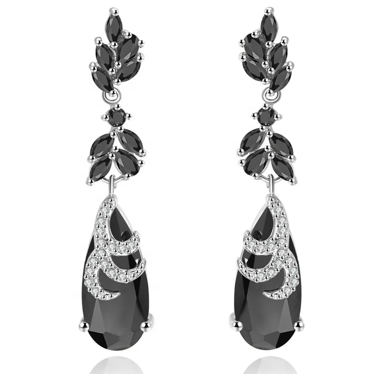 jewelry zhefan mini order high margin fashion design hanging CZ accessories women jewelry earrings crystal drop earrings
