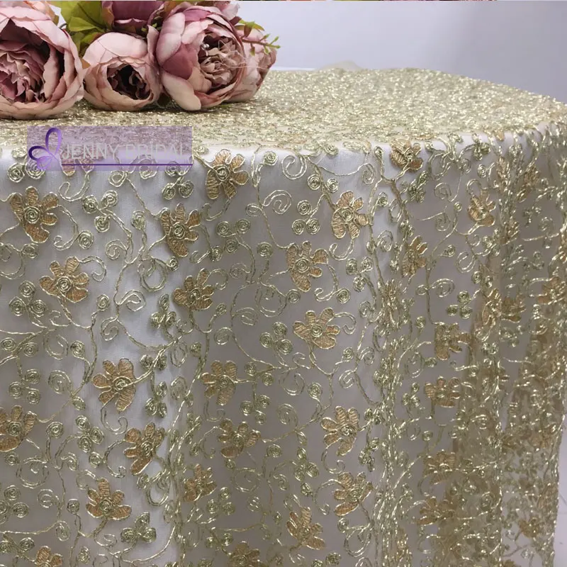 TC301A  fancy tablecloth biodegradable disposable tablecloth embroidery tablecloth