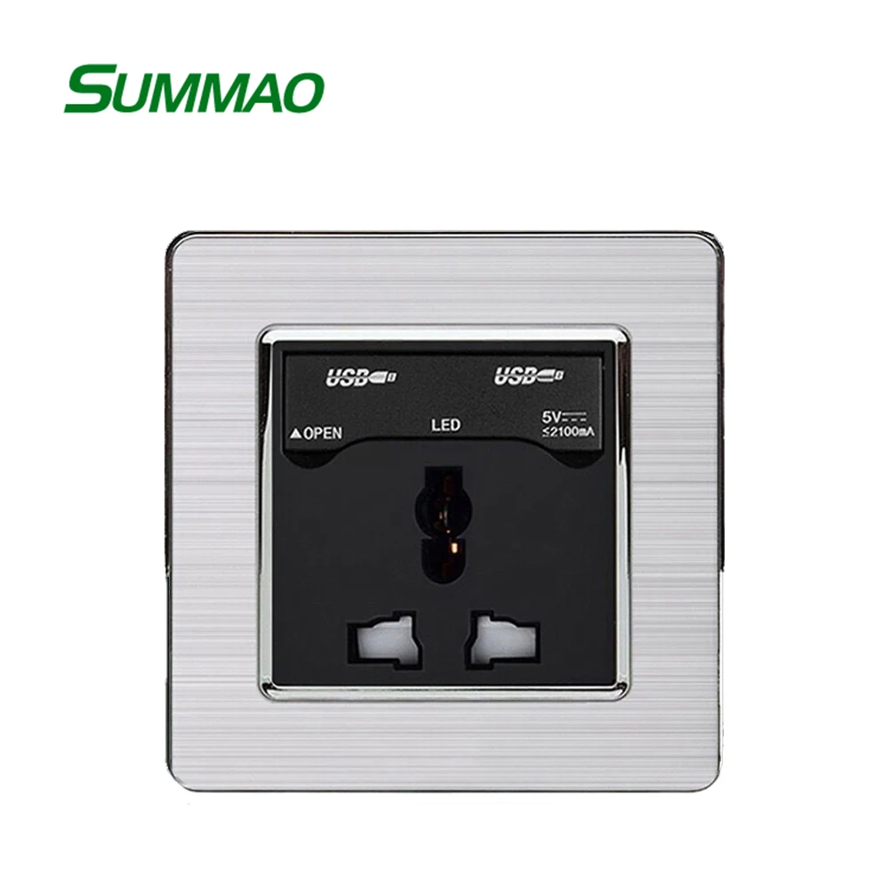 13A Великобритания Plug Электрические двойной Usb Plug настенный выключатель гнездо