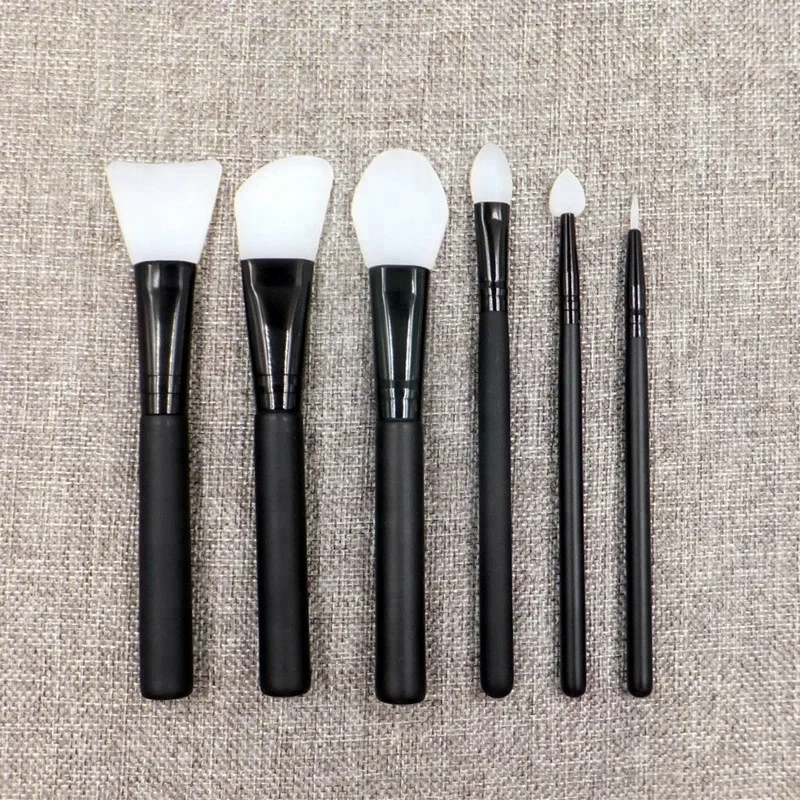 6PCS Silicone Mask Brushes Kit Women Silicone Cosmetic Face Mask Brush Set And Eye Makeup Brushes Pro Tool