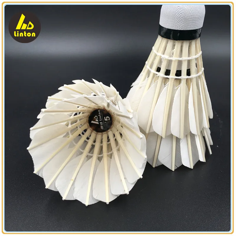 Hot sales linton most durable goose feather badminton shuttlecock