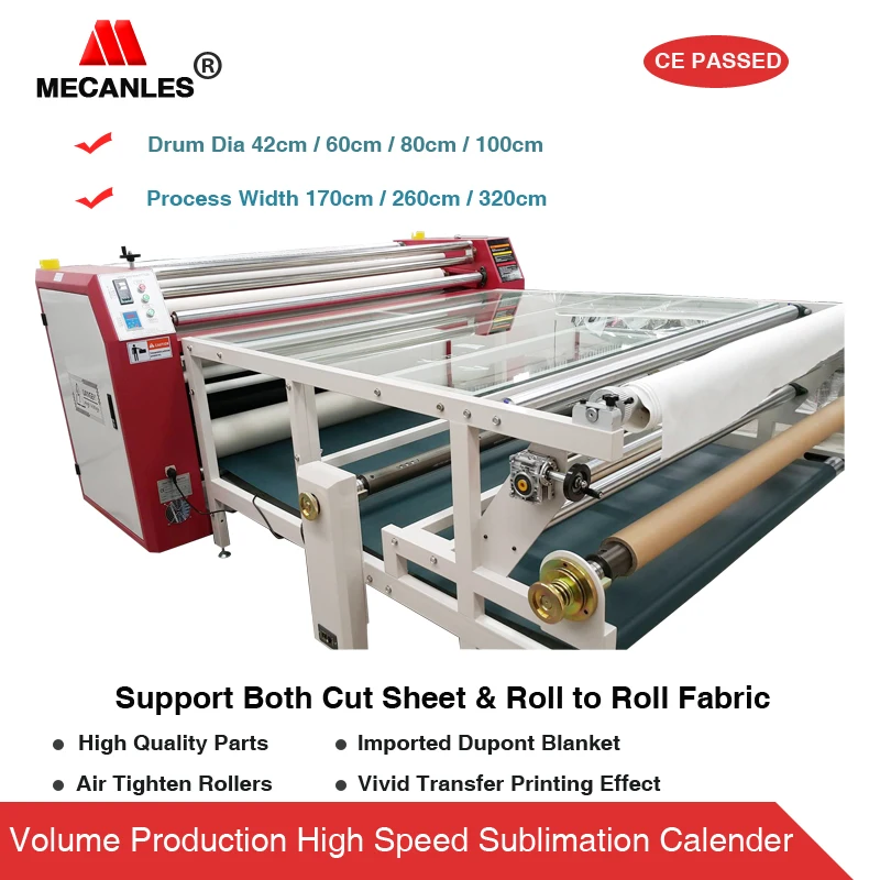 factory direct 170cm roller dia 420mm oil heating high speed high quality rotary heat press sublimation calender