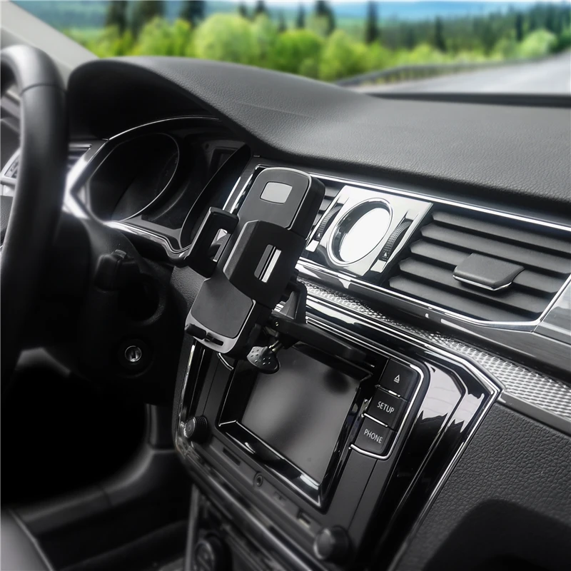 Sturdy CD Slot Phone Mount with One Hand Operation Design Car Hands-Free Phone Holder Universally Compatible with All Smartphone